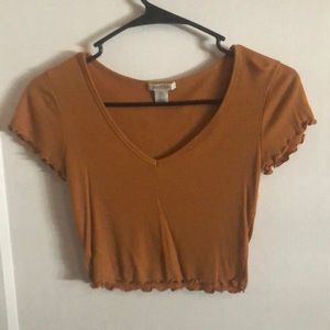 Mustard Yellow Crop Top